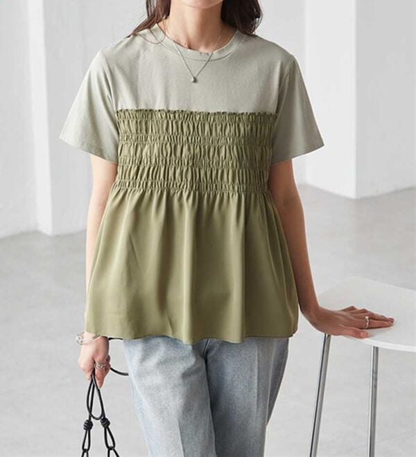 RANAN（ラナン）の「ひんやり！ビスチェ重ね着風Ｔシャツ（カットソー）」｜詳細画像