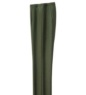 ルフラン（ルフラン）の「日本製すっきりチュニックパンツ（フルレングスパンツ）」｜カーキ