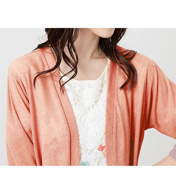 BELLUNA（ベルーナ）の「花柄プリントレースカーディガンアンサンブル（アンサンブル）」｜詳細画像