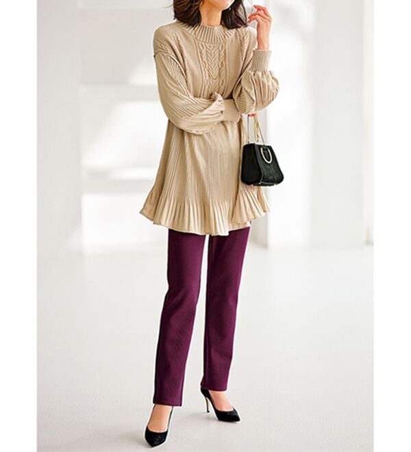 BELLUNA（ベルーナ）の「あったか裏起毛！ホカロンパンツ（フルレングスパンツ）」｜詳細画像