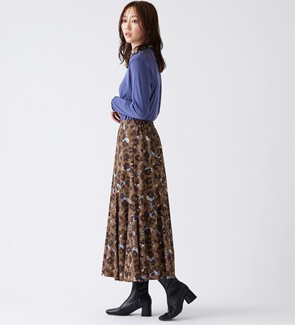 BELLUNA（ベルーナ）の「着映えプリントフレアスカート（ロングスカート）」｜詳細画像