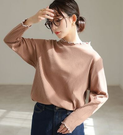 A HAPPY MARILYN（アハッピーマリリン）の「【Ｌ～８Ｌ】綿タッチで極上の着心地、選べるテレコリブトップス。（カットソー）」