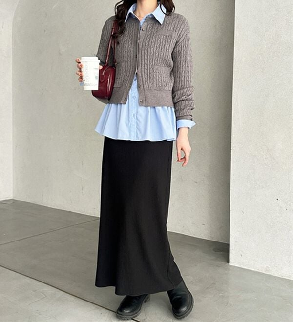 GeeRA（ジーラ）の「セルフカット美脚魅せタイトスカート（ロングスカート）」｜詳細画像