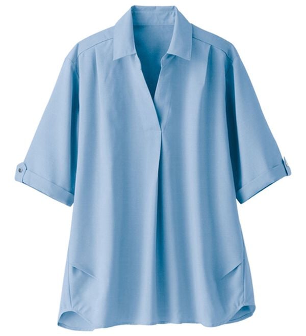 BELLUNA（ベルーナ）の「麻調素材袖ボタン使いブラウス（ブラウス）」｜詳細画像