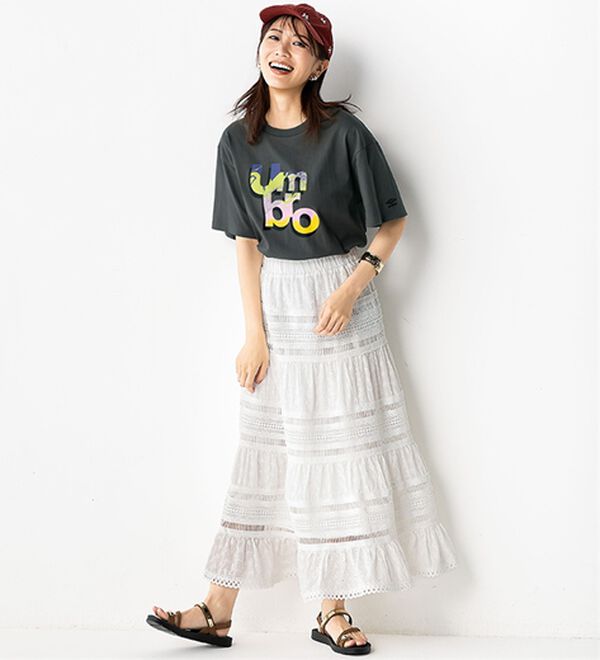 BELLUNA（ベルーナ）の「【ＵＭＢＲＯ】綿１００％サッカーロゴＴシャツ（カットソー）」｜詳細画像