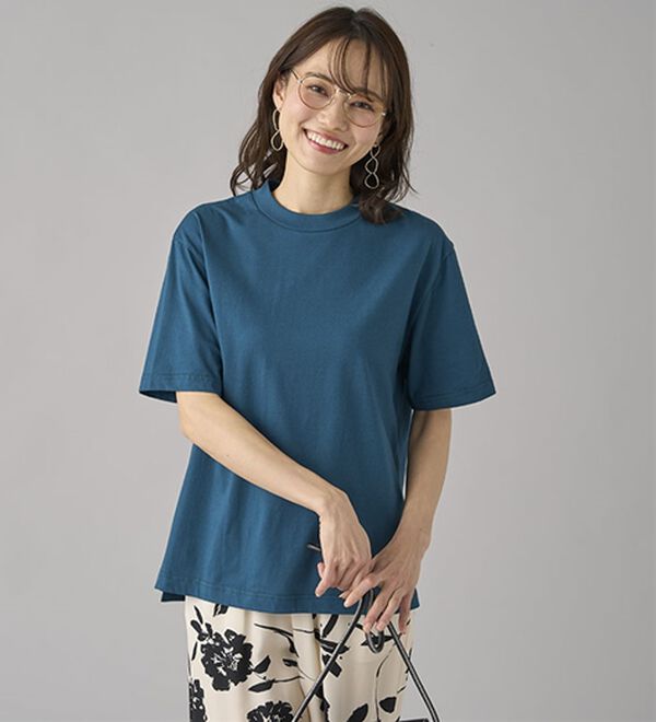 BELLUNA（ベルーナ）の「【汗ジミ対策◎】＜エアリーアイスコットン＞オーバーサイズＴシャツ【選べる袖丈】（カットソー）」｜詳細画像