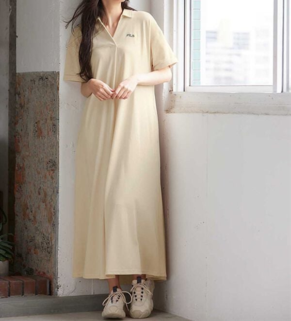 RANAN（ラナン）の「＜ＦＩＬＡ＞ゆったりフレアーポロワンピース（その他ワンピース）」｜詳細画像