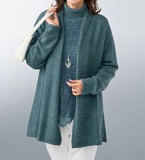 BELLUNA（ベルーナ）の「コードレース使いメランジ調カーディガンアンサンブル（アンサンブル）」