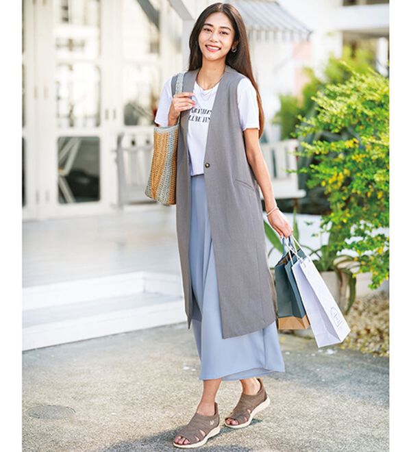 BELLUNA（ベルーナ）の「＜バルモラル＞サッと履けるニットサンダル（サンダル・ミュール）」｜詳細画像