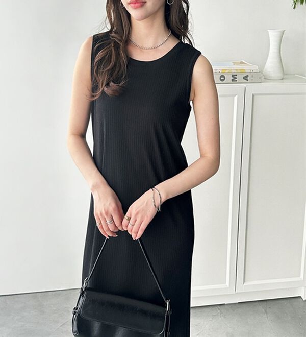 GeeRA（ジーラ）の「全骨格対応！前後２ＷＡＹ細見えタンクワンピース（カットソーワンピース）」｜詳細画像