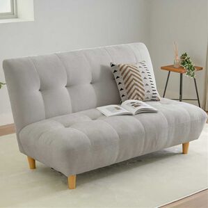 iellio（イエリオ）の「座り心地の良いハイバックソファＳｏｏｍｉ＜２人掛・１人掛・スツール＞（ソファ）」｜ライトグレー