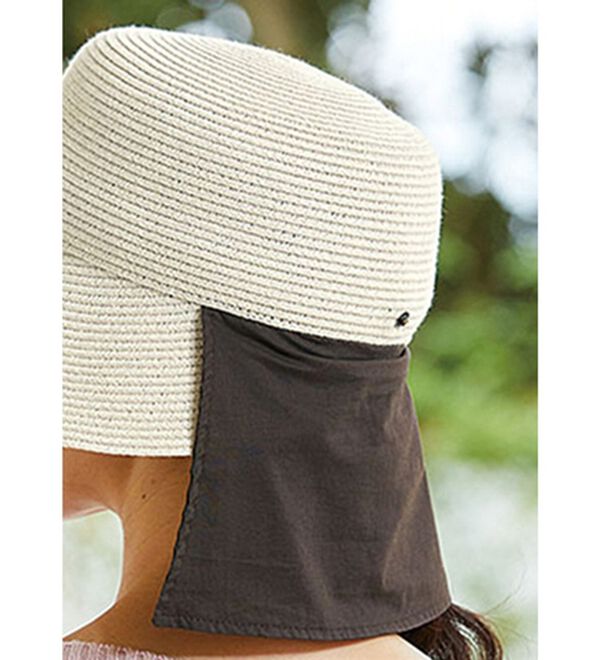 BELLUNA（ベルーナ）の「日除け付バックリボン帽子（帽子）」｜詳細画像