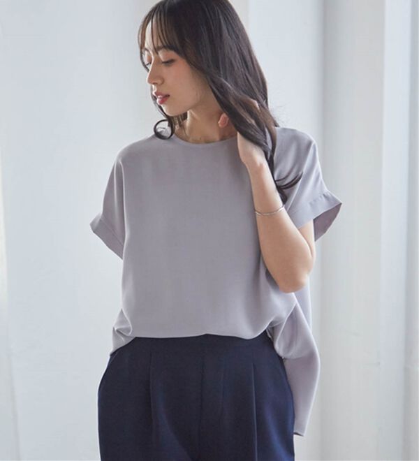 RANAN（ラナン）の「前後2WAYハーフジップブラウス（ブラウス）」｜詳細画像