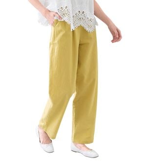 LAVIENNE（ラヴィエンヌ）の「新・毎日らくちんパンツ（フルレングスパンツ）」｜マスタード