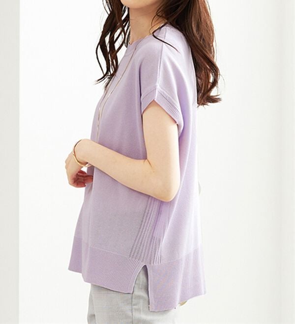 BELLUNA（ベルーナ）の「フラッシュヤーン素材サマーニット（ニット・セーター）」｜詳細画像