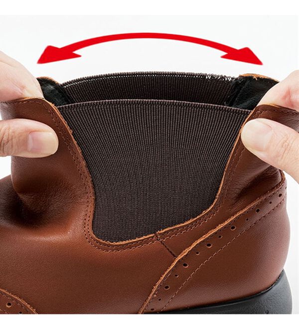 ルフラン（ルフラン）の「ラックウォーク　４Ｅウィングチップサイドゴアブーツ（ブーツ）」｜詳細画像