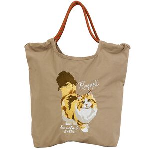 iellio（イエリオ）の「アニマル刺しゅうコードトート＜トートバッグ・バッグ・エコバッグ・Ａ４サイズ対応＞（トートバッグ）」｜ラグドール