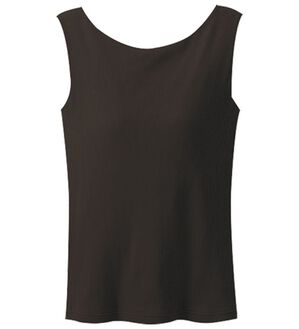 LAVIENNE（ラヴィエンヌ）の「ぴたもちカップ付リブタンクトップ（ブラトップ・カップ付きインナー）」｜ブラック