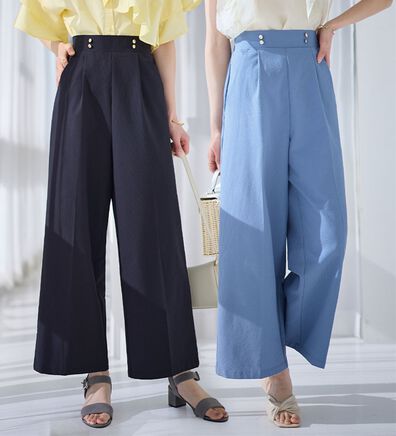 alotta（アロッタ）の「風が通り抜ける！サッカーマリンワイドパンツ（ワイドパンツ・ガウチョ）」