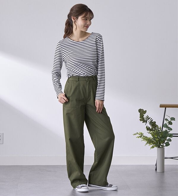 BELLUNA（ベルーナ）の「大人のきれいめベイカーチノパンツ（フルレングスパンツ）」｜詳細画像