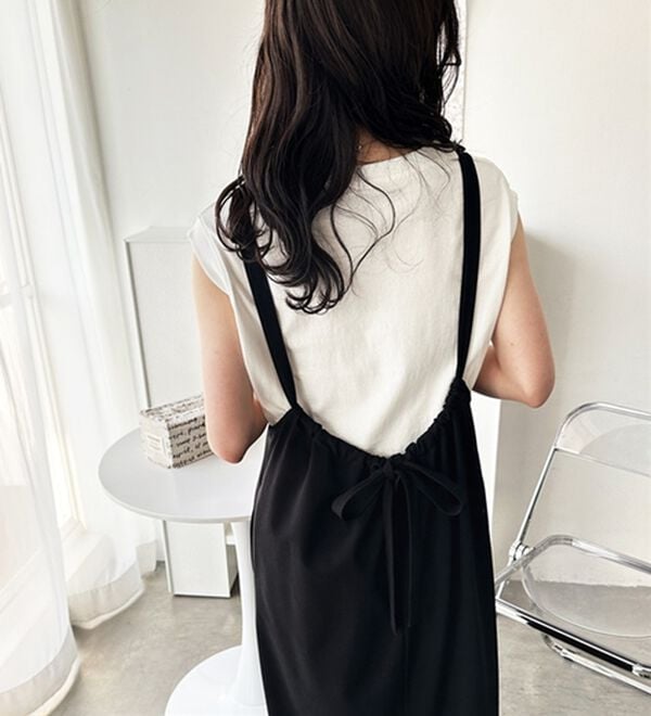 GeeRA（ジーラ）の「ハーフジップキャミワンピース（カットソーワンピース）」｜詳細画像