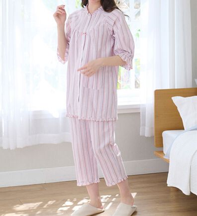 LAVIENNE（ラヴィエンヌ）の「サラッと涼感、綿１００％サッカーパジャマ（パジャマ・ルームウェア）」