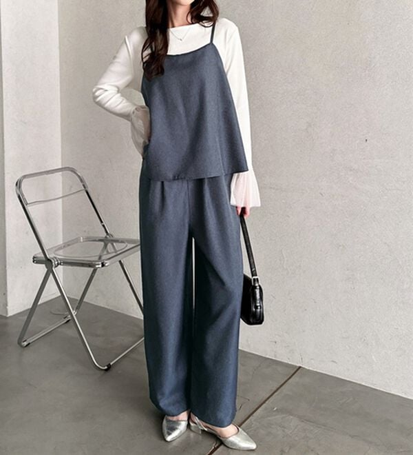 GeeRA（ジーラ）の「セットアップ風キャミソールサロペット（オールインワン）」｜詳細画像