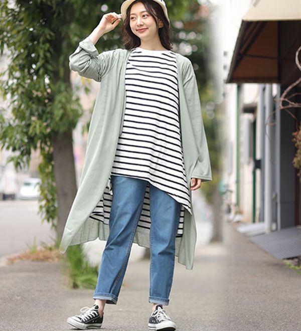 A HAPPY MARILYN（アハッピーマリリン）の「【Ｍ～８Ｌ】サイズ追加！！ＵＶカット 長袖 トッパー カーディガン（ニットカーディガン）」｜詳細画像