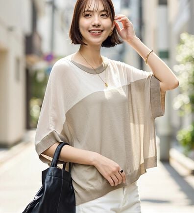 Viola e Viola（ヴィオラ エ ヴィオラ）の「カットソーより涼やか！シアードルマンニット（ニット・セーター）」