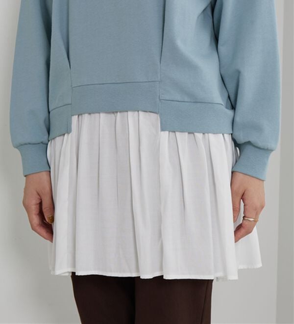 BELLUNA（ベルーナ）の「裏毛素材レイヤード風チュニック（チュニック）」｜詳細画像