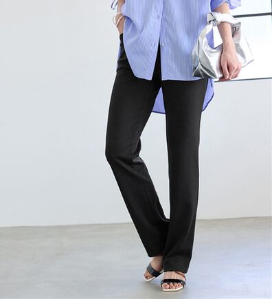 BELLUNA（ベルーナ）の「【選べる股下】ジャストフィットらくらくパンツ（フルレングスパンツ）」