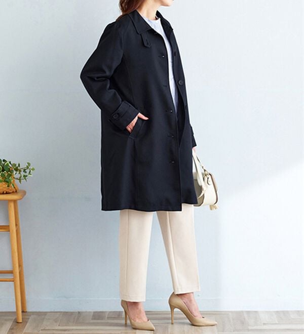 BELLUNA（ベルーナ）の「花粉対策！ライナー付ステンカラーコート（ロングコート）」｜詳細画像