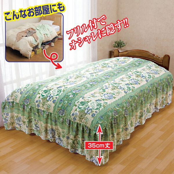 「ファスナー付　洗える花柄ベッド布団カバー（掛布団カバー）」｜詳細画像