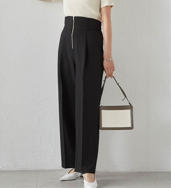 RANAN（ラナン）の「ハイウエストジップワイドパンツ（ワイドパンツ・ガウチョ）」｜詳細画像