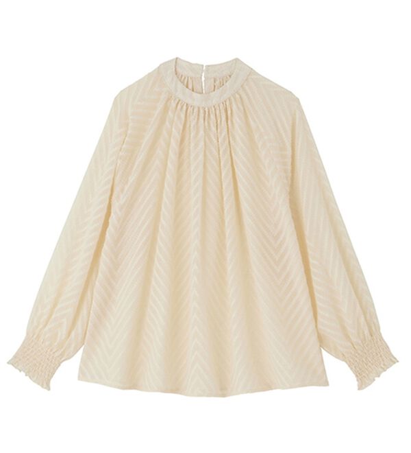 GeeRA（ジーラ）の「シアーシャギージャガードブラウス（ブラウス）」｜詳細画像