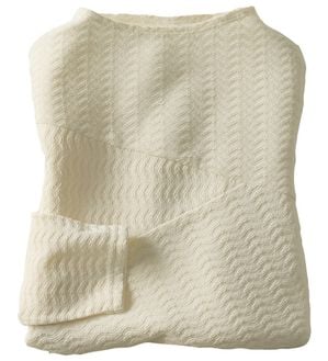 BELLUNA（ベルーナ）の「波柄ジャカード切替デザインプルオーバー（カットソー）」｜オフ白