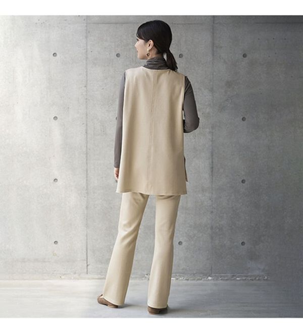 BELLUNA（ベルーナ）の「日本製ウール入りポンチＶネックベスト（ベスト）」｜詳細画像