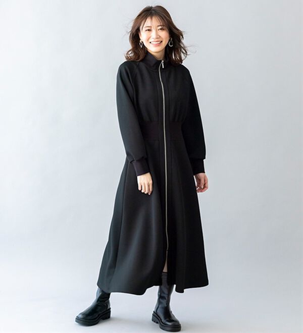 BELLUNA（ベルーナ）の「【ＳＭＡＲＴ　ＥＣＯ　ＪＥＲＳＥＹ】リブ切替ワンピース（ロングワンピース）」｜詳細画像