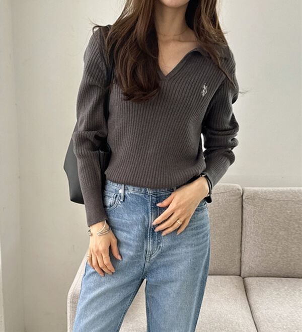 GeeRA（ジーラ）の「【U.S. POLO ASSN.】ポロ衿リブニット（ニット・セーター）」｜詳細画像