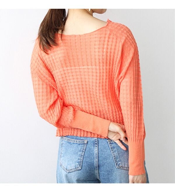 GeeRA（ジーラ）の「ジャカードシアーニットプルオーバー（ニット・セーター）」｜詳細画像