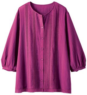 BELLUNA（ベルーナ）の「レース使いピンタックデザインブラウス（ブラウス）」｜詳細画像