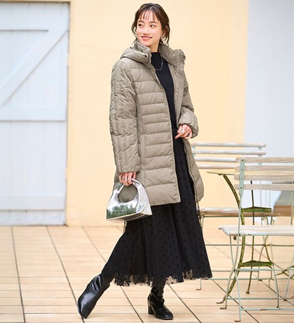 BELLUNA（ベルーナ）の「細見え！フレンチダウン使いロング丈コート（ロングコート）」｜詳細画像