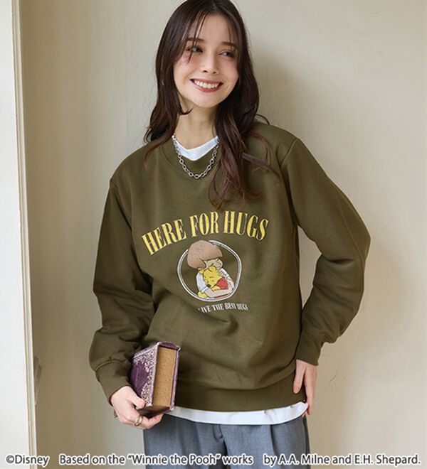 BELLUNA（ベルーナ）の「＜Ｄｉｓｎｅｙ＞【プー】プリント裏起毛トレーナー（トレーナー・スウェット）」｜詳細画像