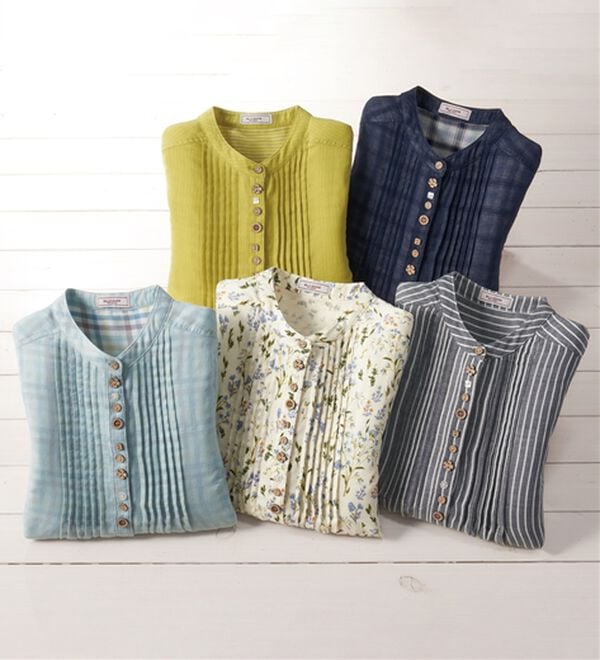 BELLUNA（ベルーナ）の「ダブルガーゼ素材オーバーブラウス（ブラウス）」｜詳細画像