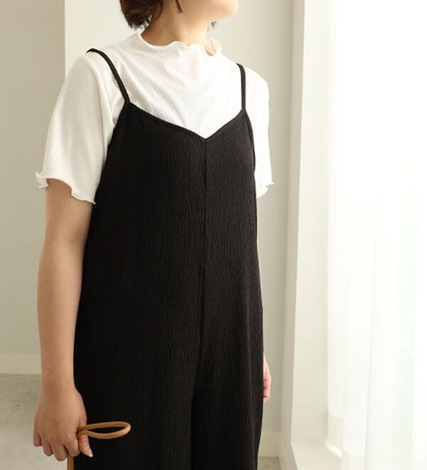 BELLUNA（ベルーナ）の「楊柳素材サロペットアンサンブル（アンサンブル）」｜詳細画像