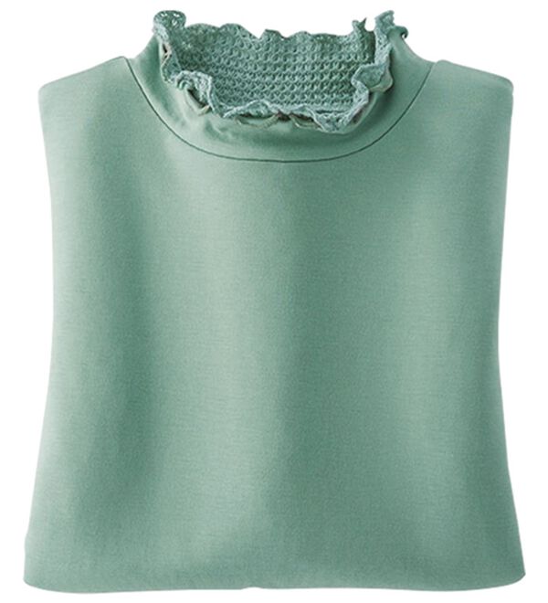 BELLUNA（ベルーナ）の「衿異素材ダブルメロープルオーバー（カットソー）」｜詳細画像