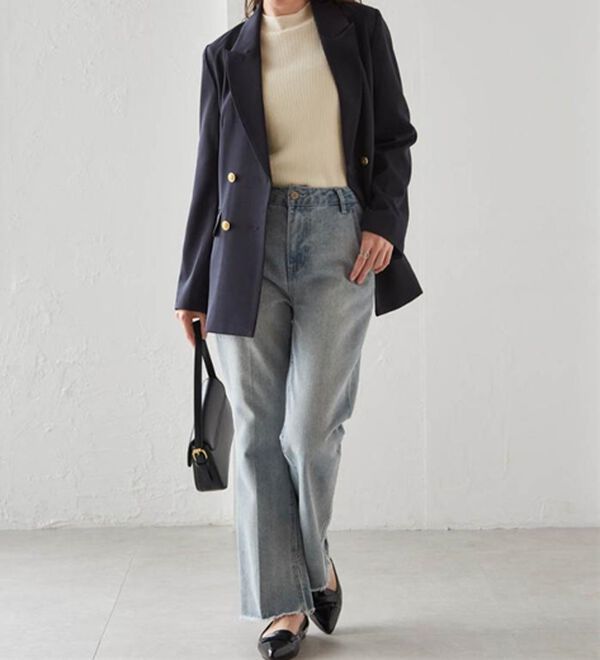 RANAN（ラナン）の「洗える！ゴールド調ボタンWテーラードジャケット（テーラードジャケット）」｜詳細画像