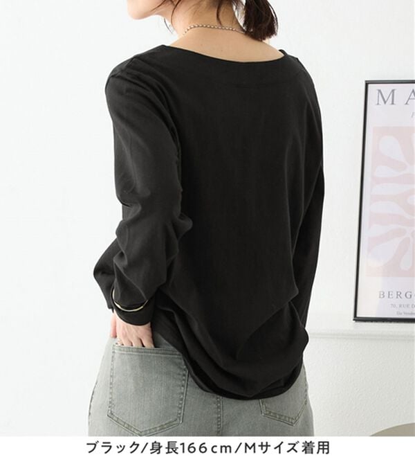 Viola e Viola（ヴィオラ エ ヴィオラ）の「柔らか綿１００％大人キレイTシャツ（カットソー）」｜詳細画像