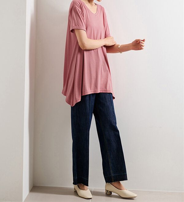 RANAN（ラナン）の「【新色追加・動画】ひんやり！レディゆるシルエットＴシャツ（カットソー）」｜詳細画像