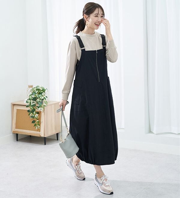 BELLUNA（ベルーナ）の「【選べる袖丈】＜エアリーアイスコットン＞オーバーサイズＴシャツ（カットソー）」｜詳細画像